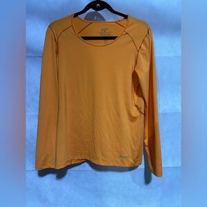 PATAGONIA Long Sleeve Base Layer Lightweight Outdoor Shirt Women L Orange 45625